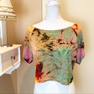 •Colorful Flowy Crop Top•